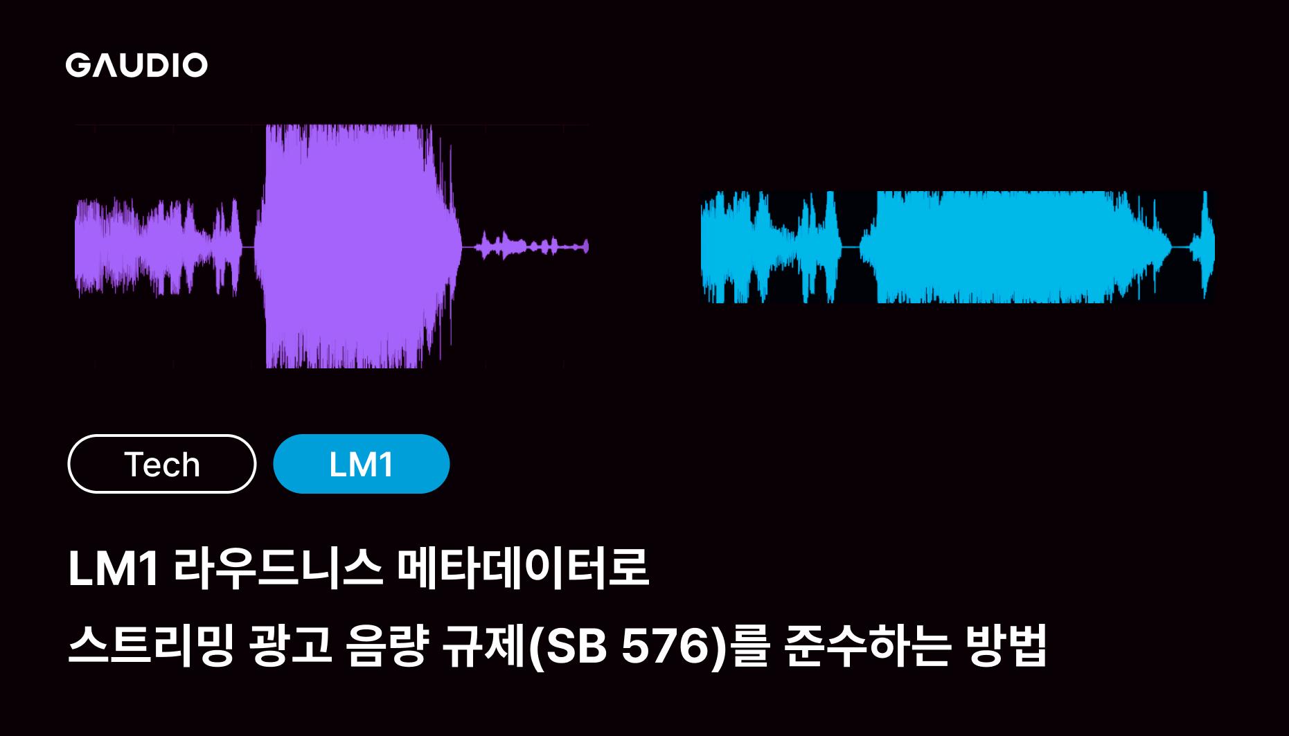 LM1 라우드니스 메타데이터로 스트리밍 광고 음량 규제(SB 576)를 준수하는 방법